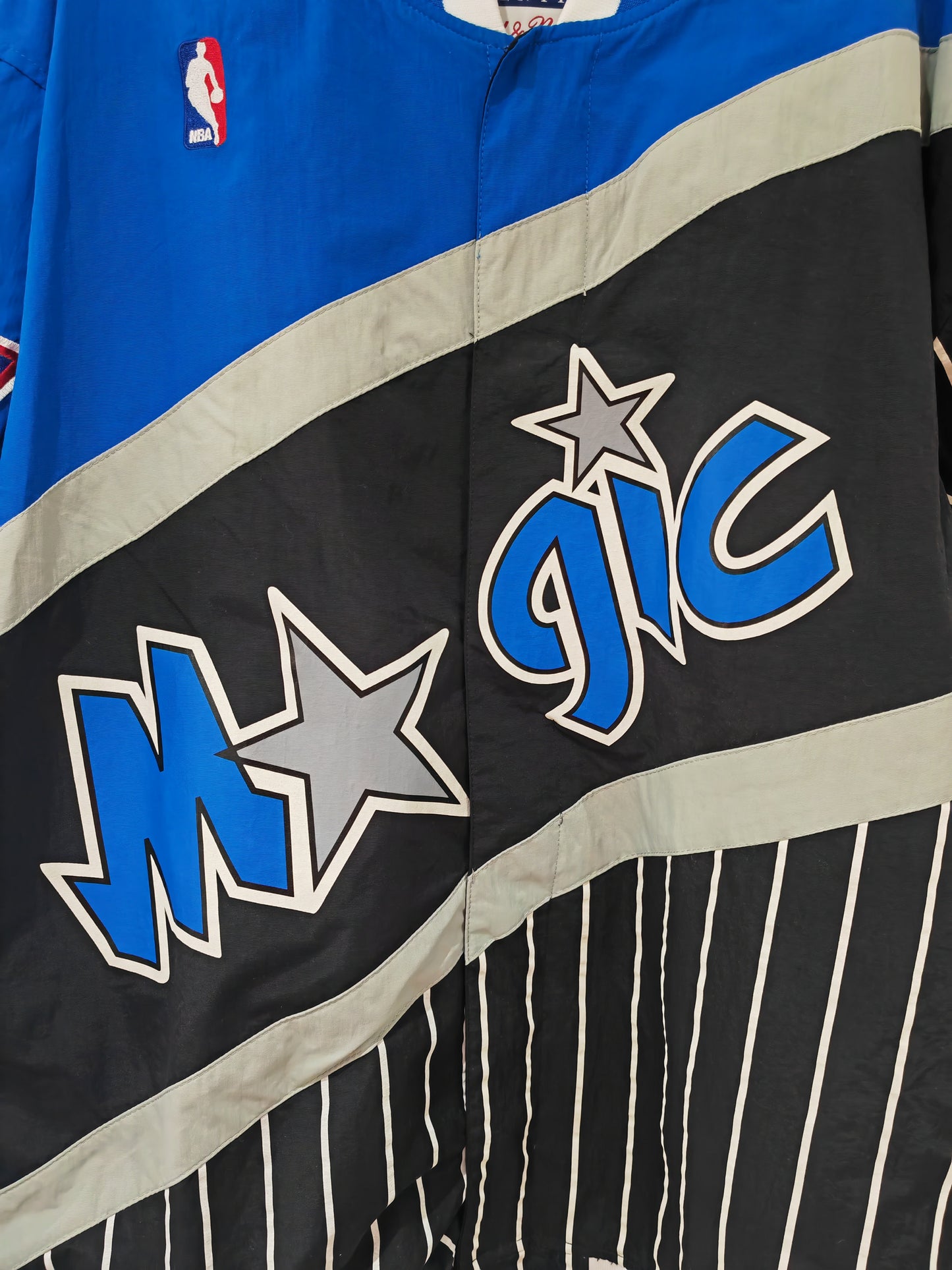 Mitchell & Ness Orlando Magic 1996/97 Style Snap Jacket, Blue/Black, Size XXL
