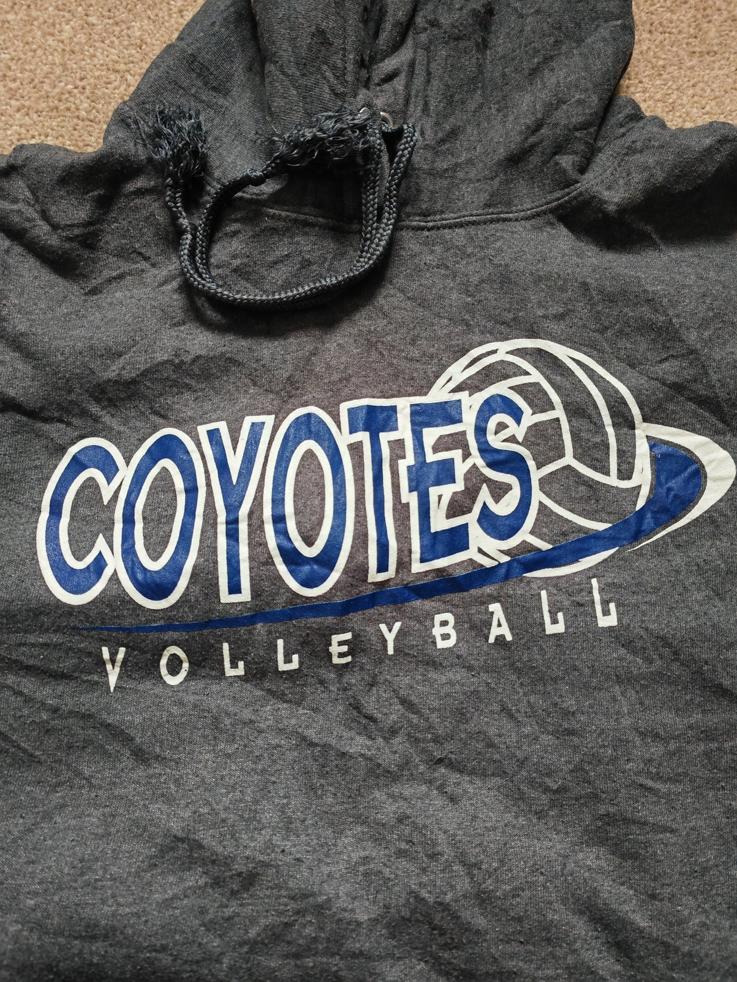 Port & Company Coyotes Volleyball Pullover Hoodie, Grey, Size Medium