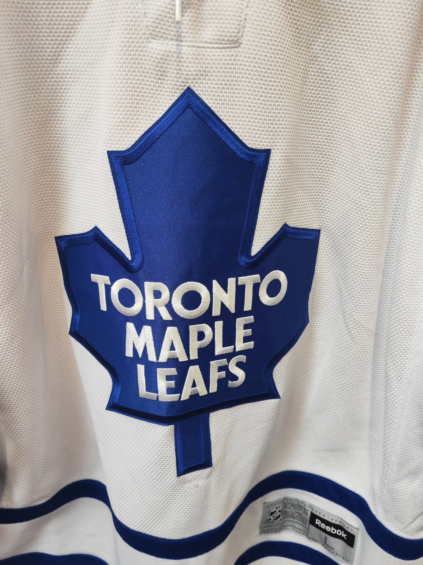Reebok Toronto Maple Leafs NHL Jersey, White, Size Large