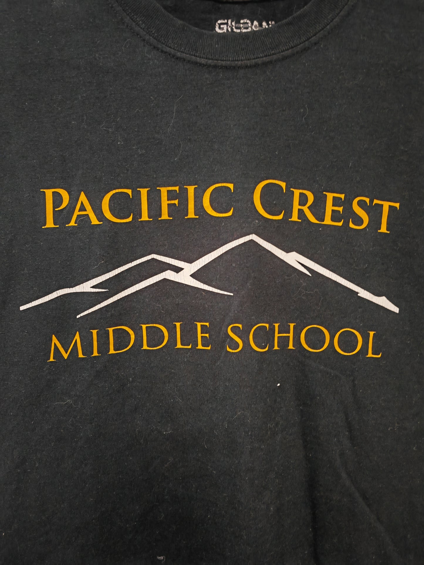 Gildan Pacific Crest Middle School Shirt Sleeve T Shirt, Black, Size Small
