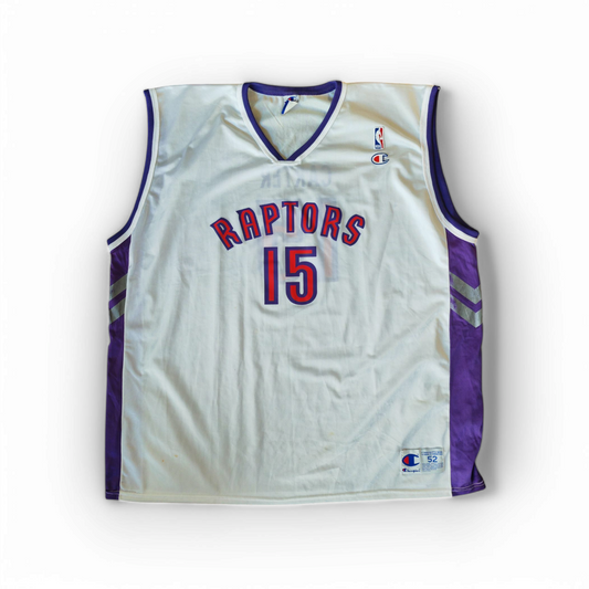Champion Toronto Raptors NBA Jersey, #15 Carter, White, Size 52 XXL