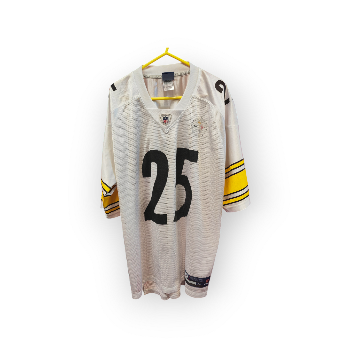 Reebok Pittsburgh Steelers NFL Jersey, #25 Clark, White, Size XL