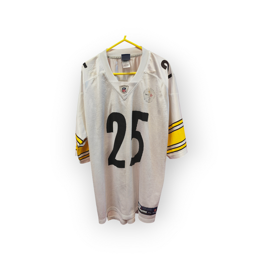 Reebok Pittsburgh Steelers NFL Jersey, #25 Clark, White, Size XL