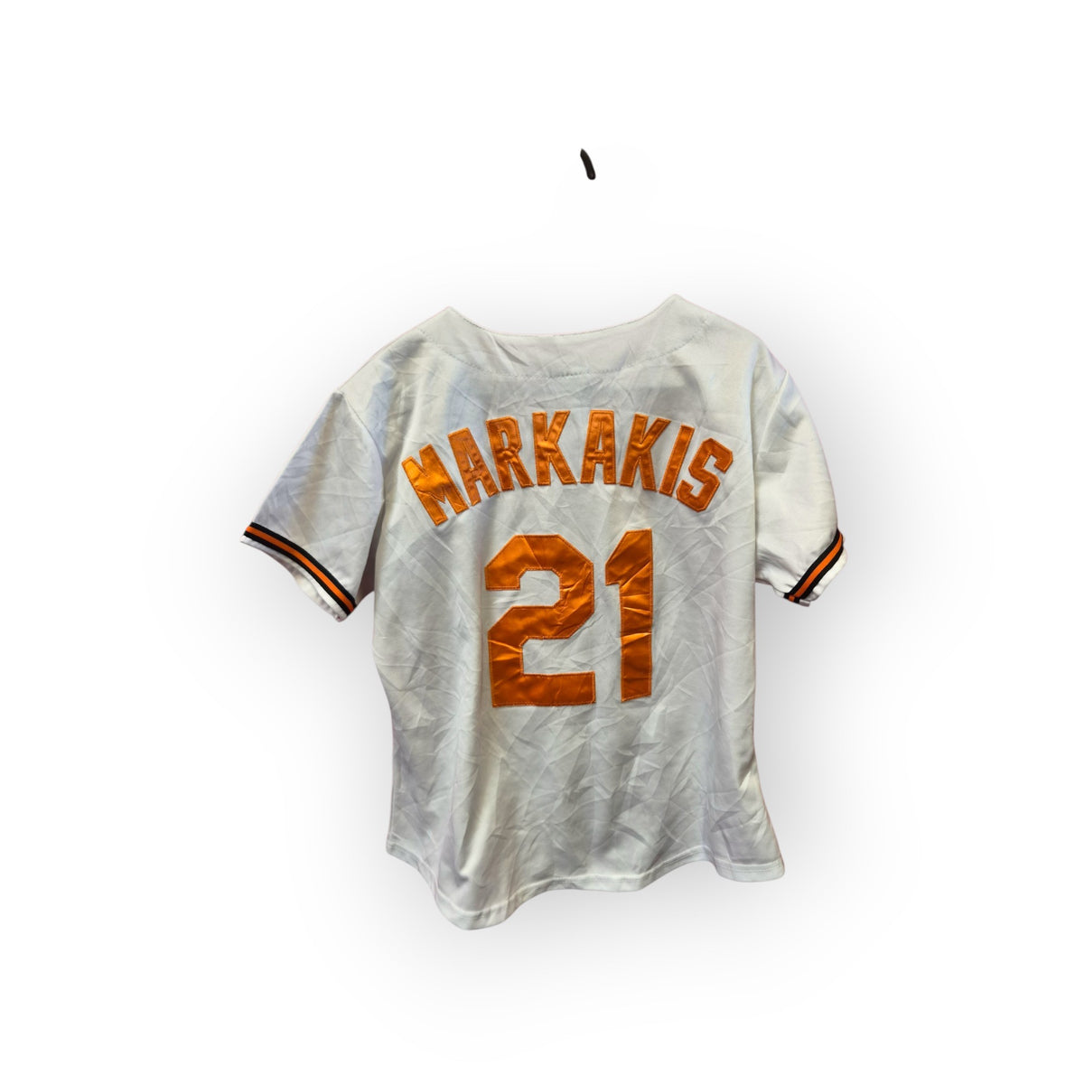 Women's Majestic Baltimore Orioles MLB Baseball Jersey. #21 Markakis, White, S/M