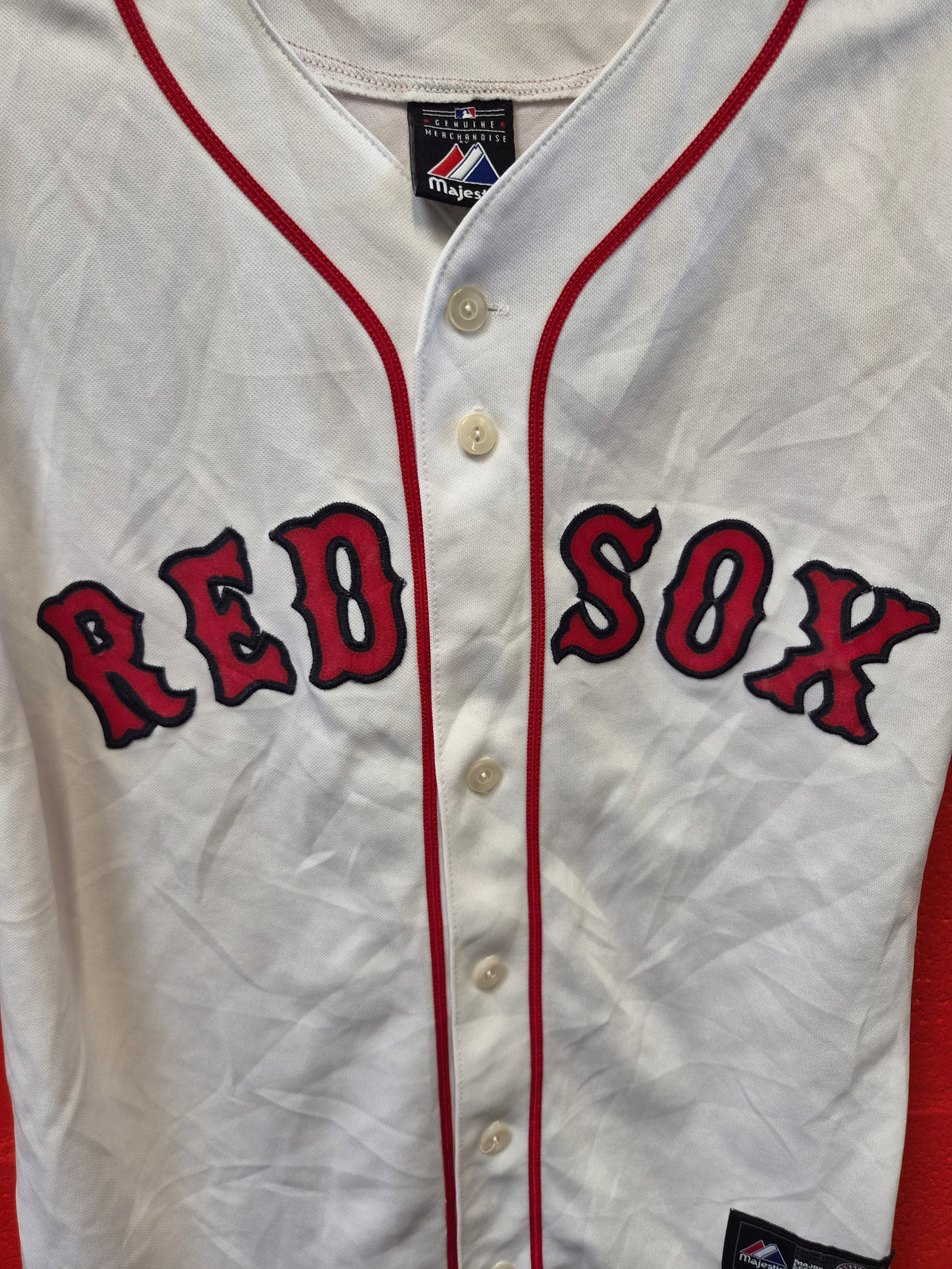 Youth Majestic Boston Red Sox Baseball Jersey, #58 Papelbon, White, Size YL