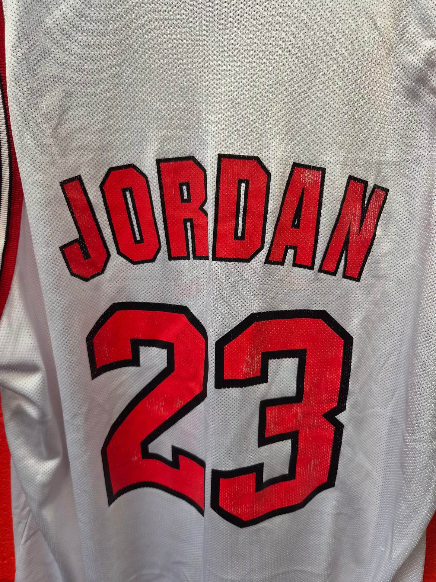 Champion Chicago Bulls NBA Jersey, #23 Jordan, White, Size 52 XL/XXL
