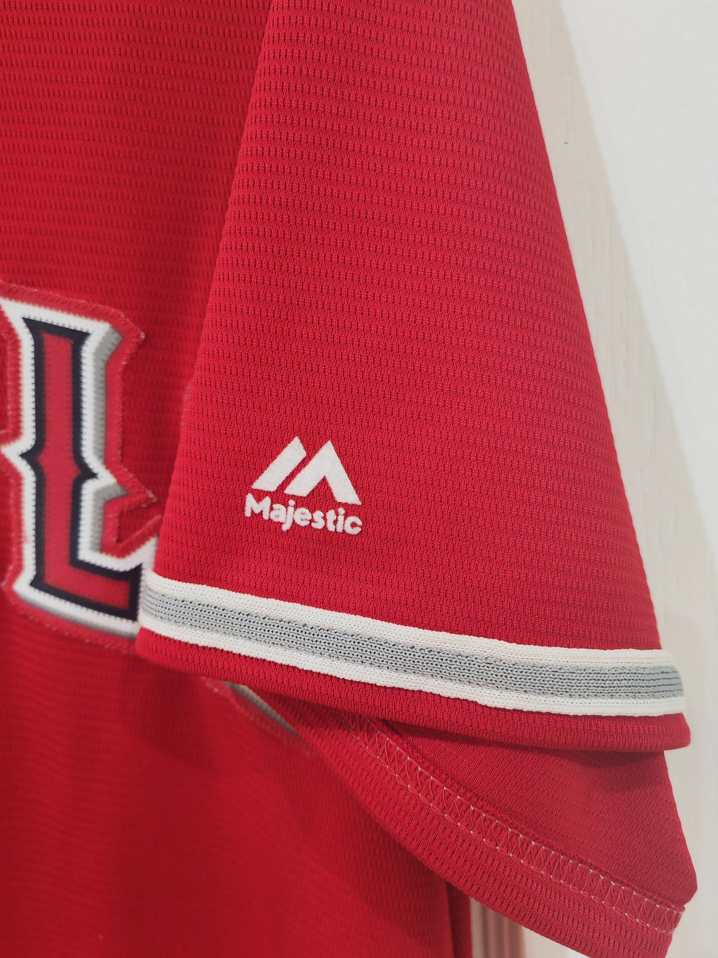 Majestic Los Angeles Angels MLB Baseball Jersey, Red, Size Medium