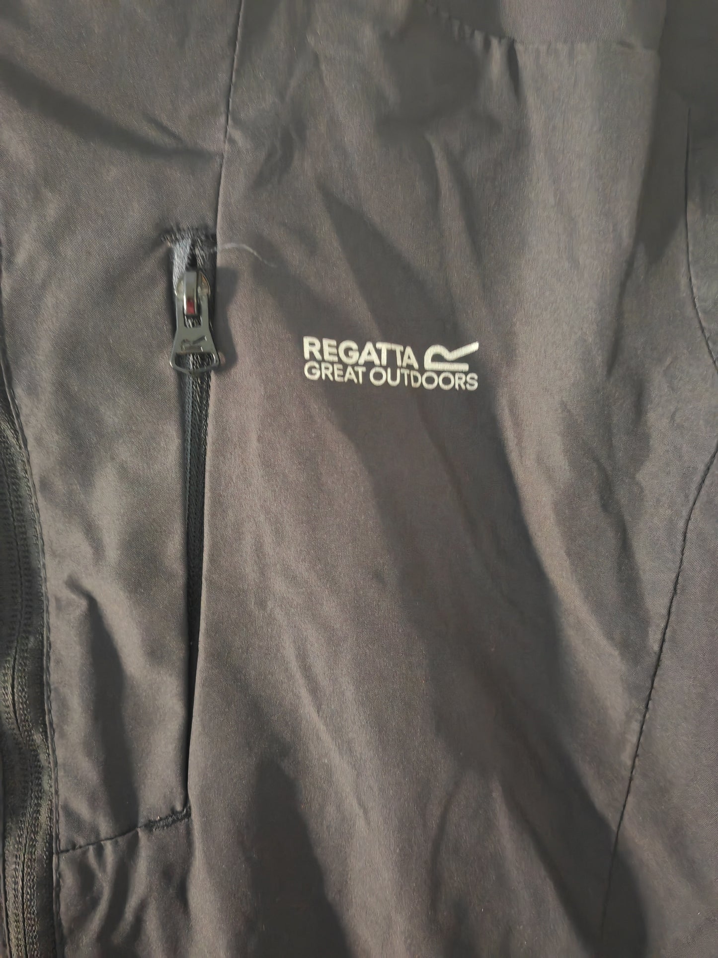 Youth Regatta Outdoors full Zip Hooded Water Resistant Coat, Black, Size 9-10Y