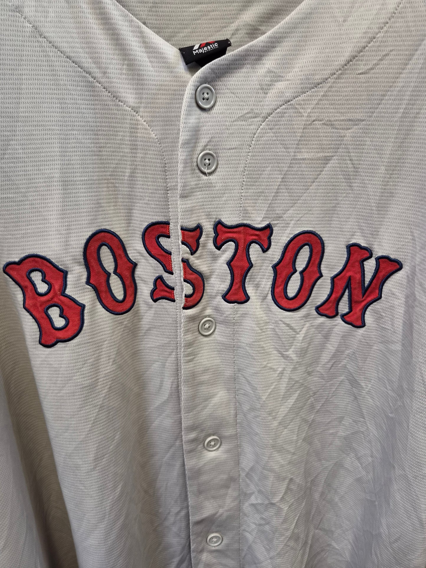 Majestic Boston Red Sox MLB Jersey, Grey, Size XXL