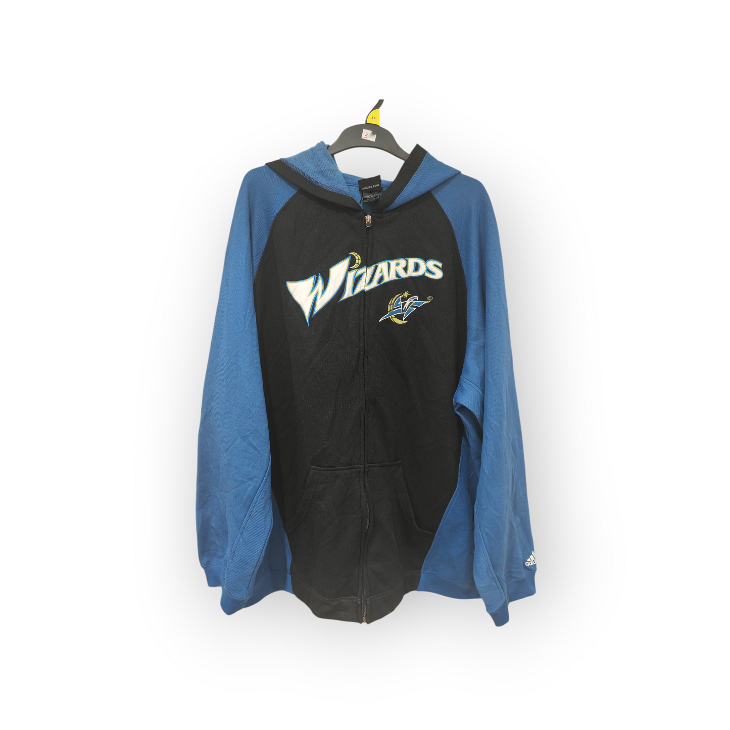 Adidas Washington Wizards NBA Full Zip Hoodie, Black/Blue, Size XXL
