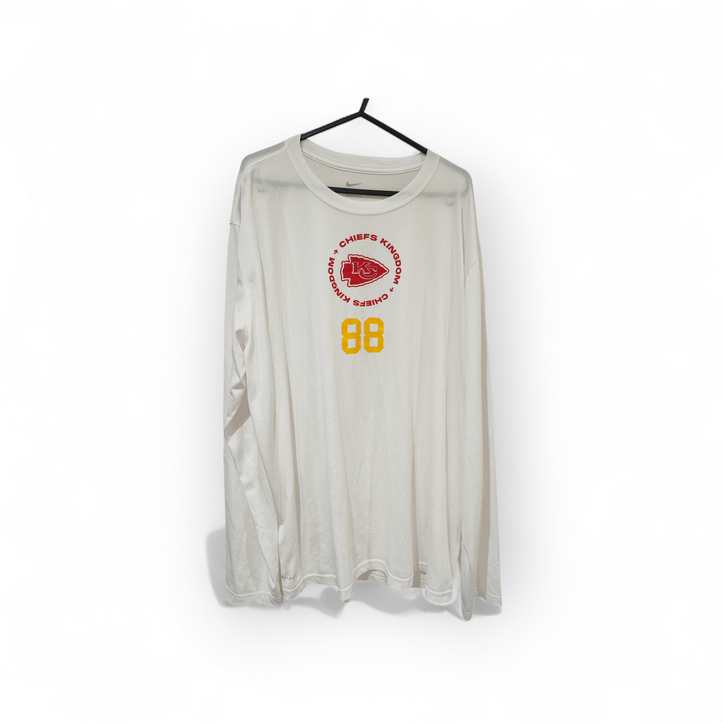 Nike Kansas City Chiefs #88 Jody Fortson Issue/Worn Warm Up Shirt, White, XL