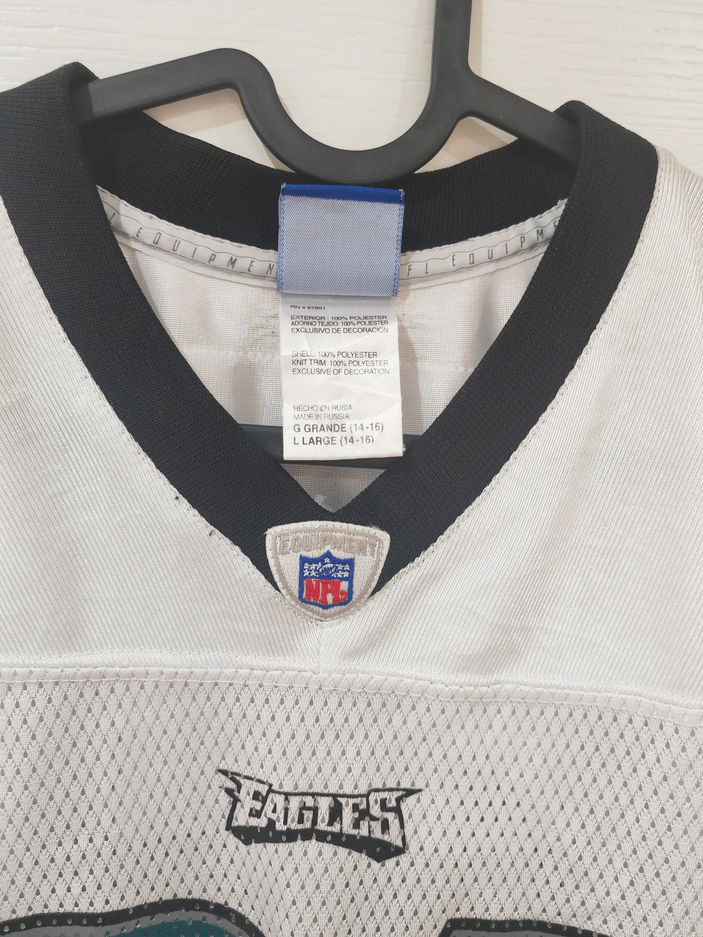 Youth Reebok Philadelphia Eagles NFL Jersey, #81 Owens, White, Size YL