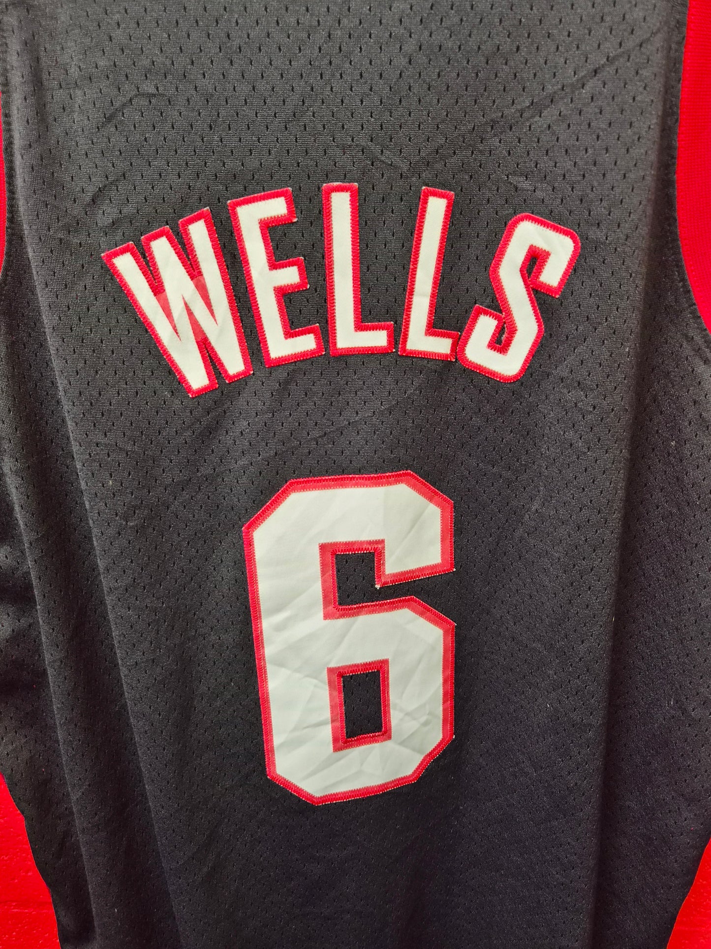 Nike Portland Trail Blazers NBA Jersey, #6 Wells, Black, Size XXL +2 Length