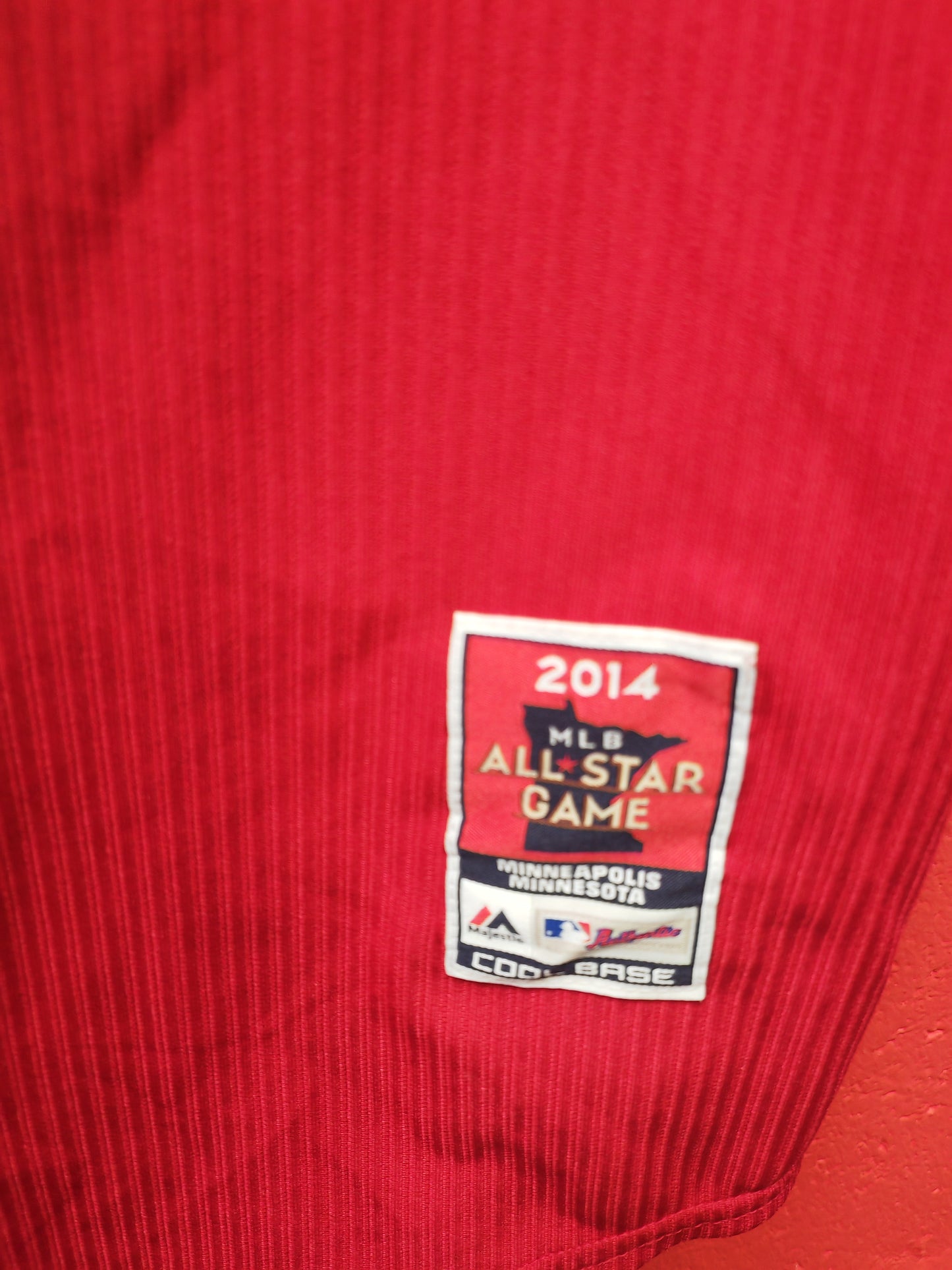 Majestic 2014 MLB All Star Game Jersey, #19 Bautista, Red, Size 40 S/M