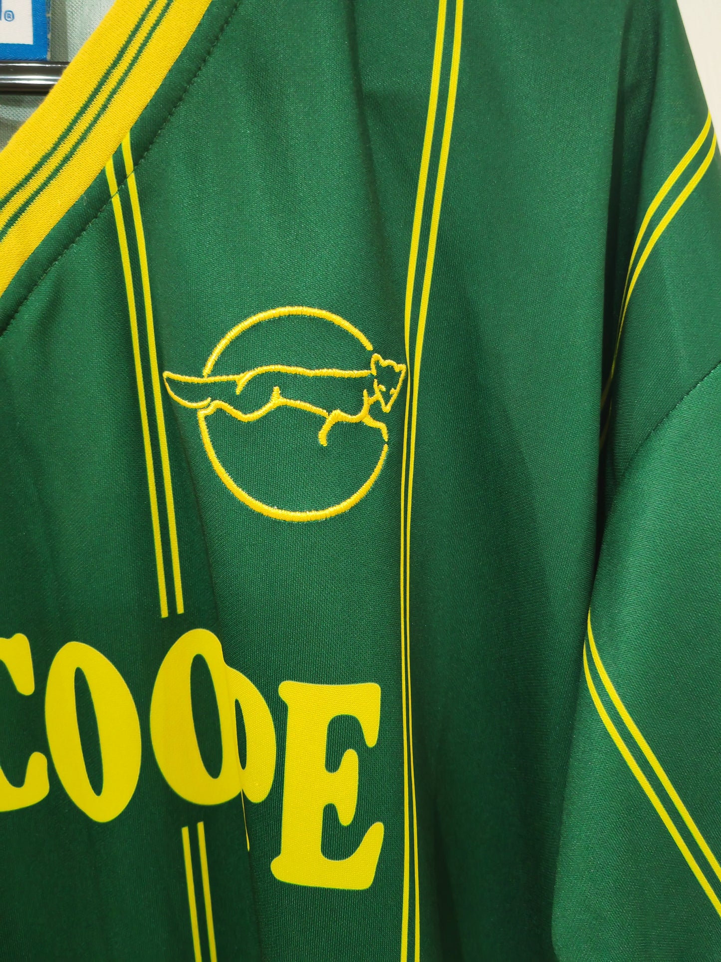 Admiral Leicester City Shirt Sleeve Official Remake Football Shirt, Green, Size Large