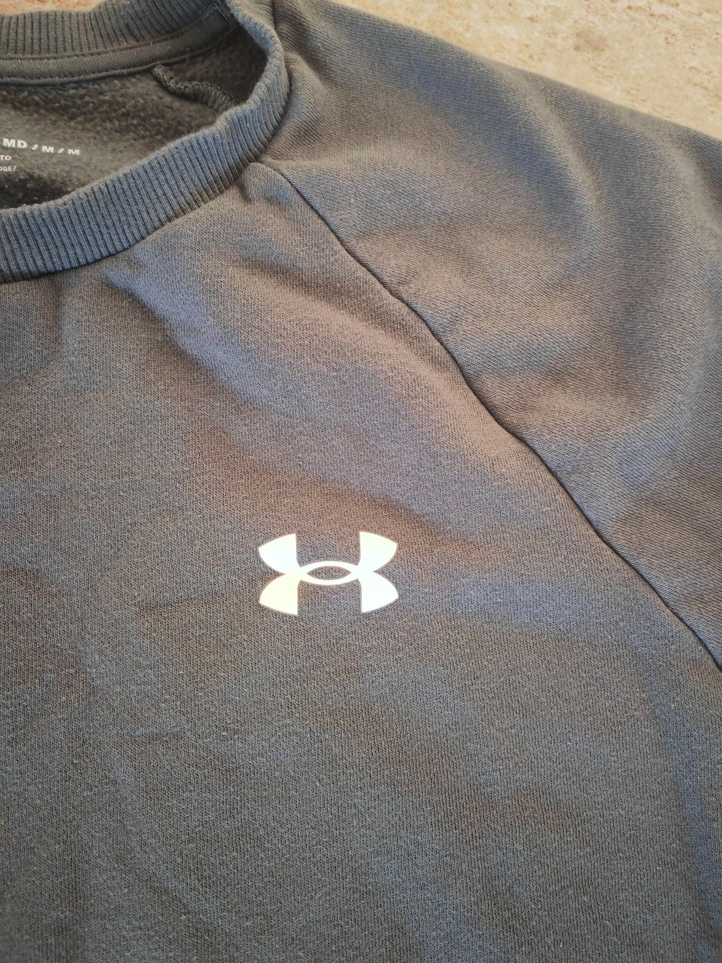 Under Armour Casual Sweatshirt, Grey, Size Medium