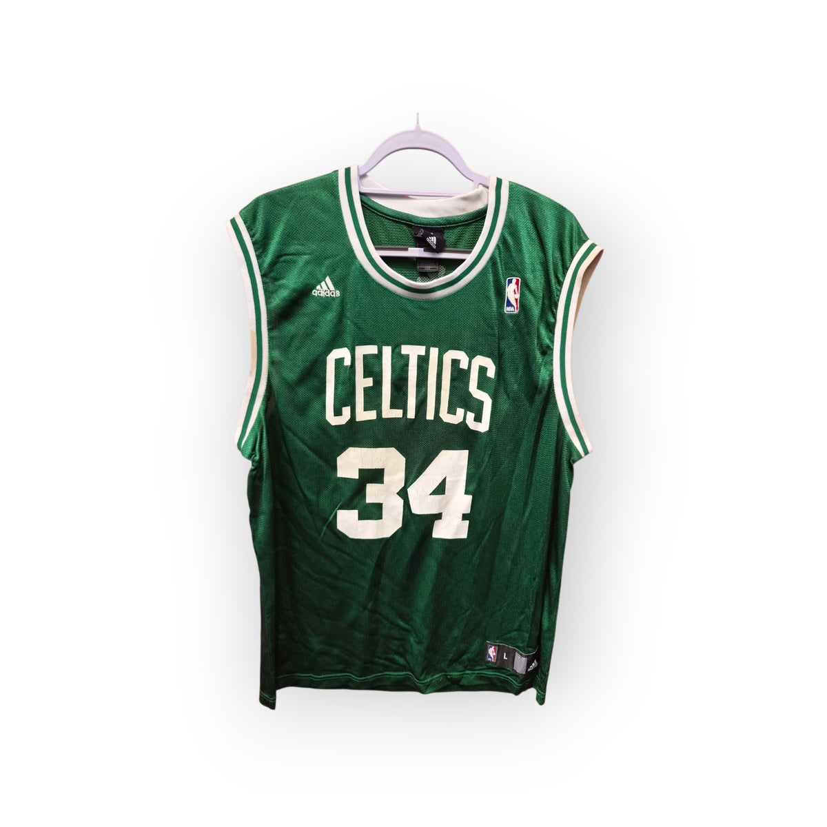 Adidas Boston Celtics NBA Jersey, #34 Pierce, Green, Size Large