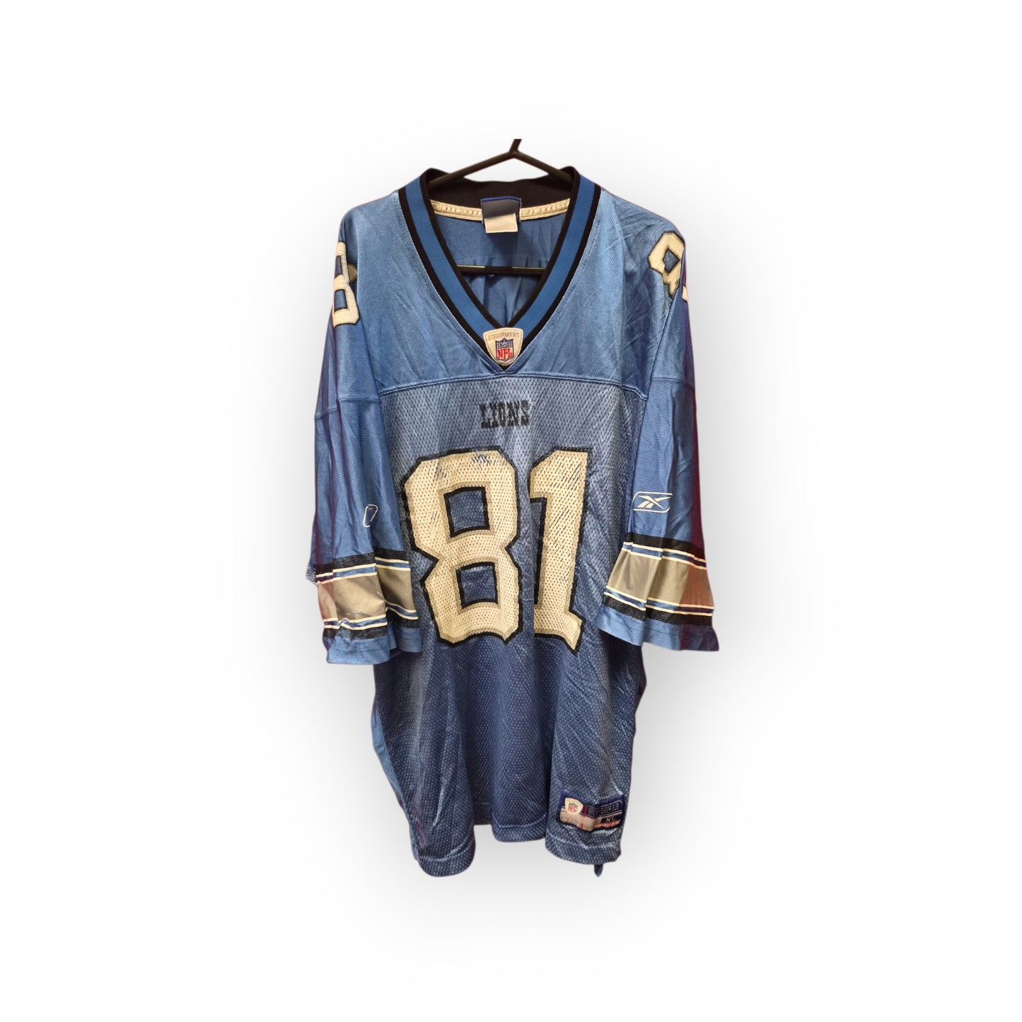 Reebok Detroit Lions NFL Jersey, #81 Hakim, Blue, Size XL