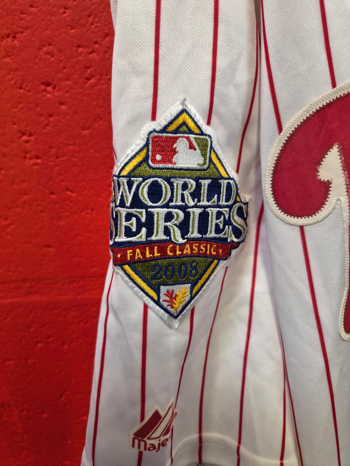 Majestic Philadelphia Phillies MLB Baseball Jersey, #26 Utley, World Series, XL