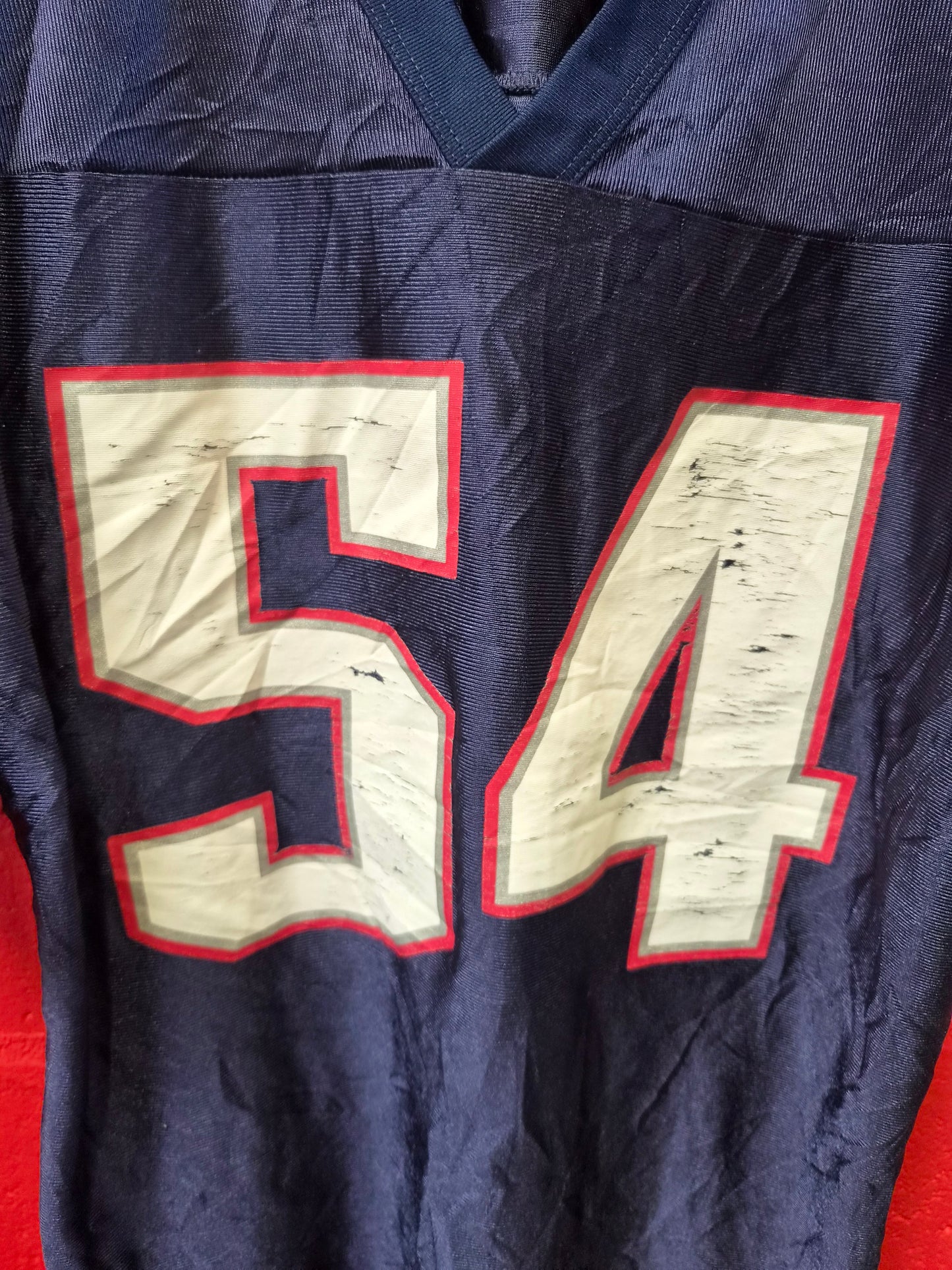 NFL New England Patriots Jersey, #54 Bruschi, Navy, Size Medium