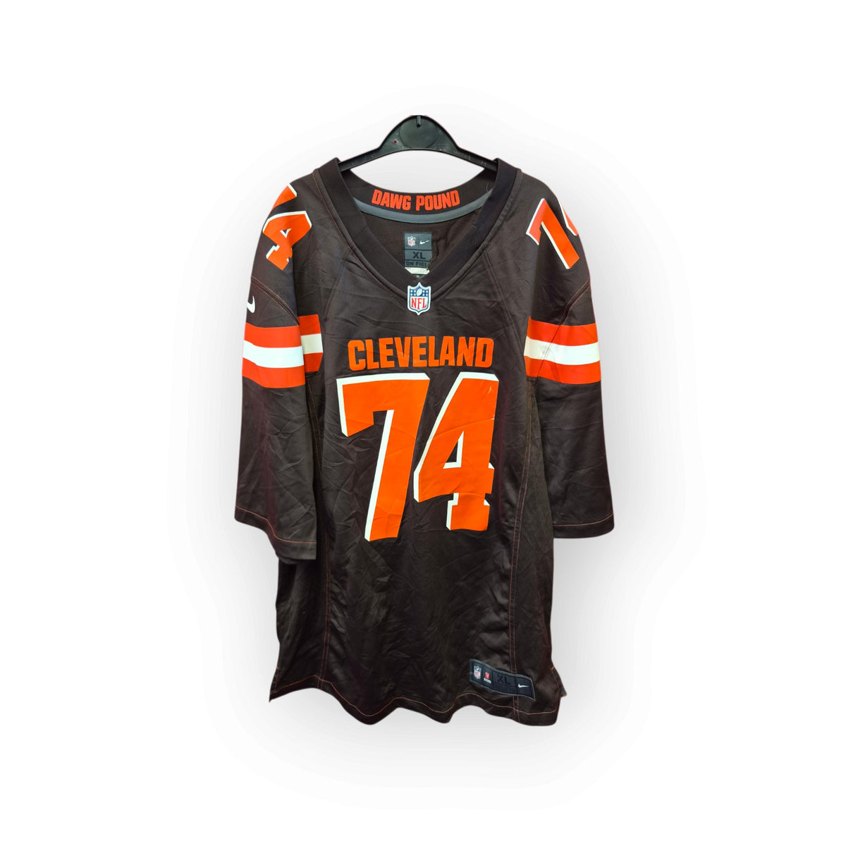 Nike Cleveland Browns NFL Jersey, #74 Erving, Brown, Size XL