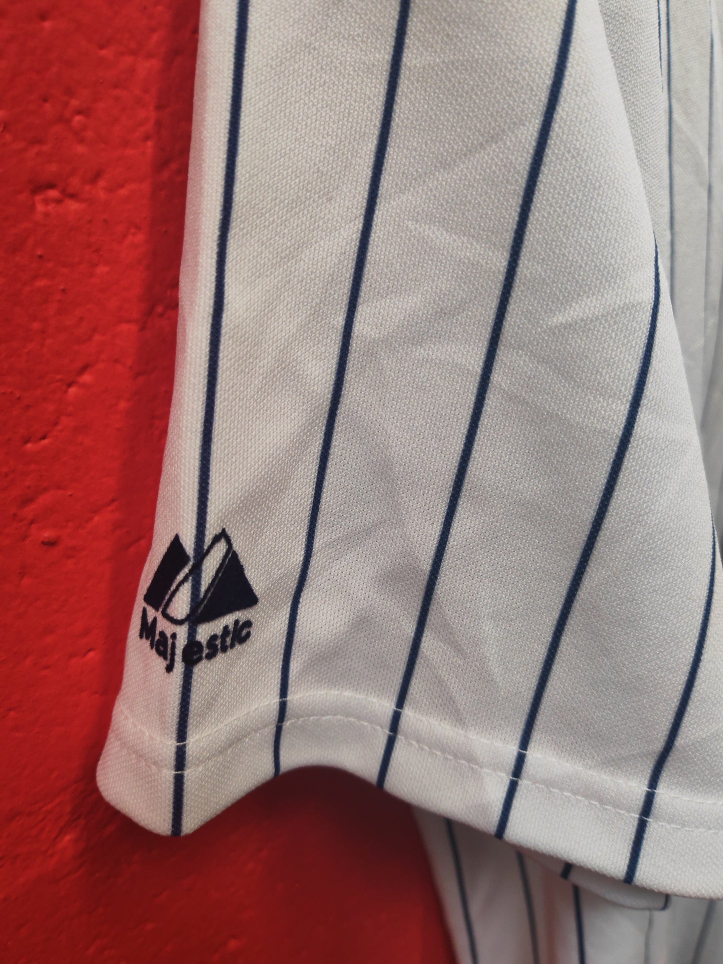 Youth Majestic New York Yankees MLB Jersey, #2 Jeter, White, Size YXL