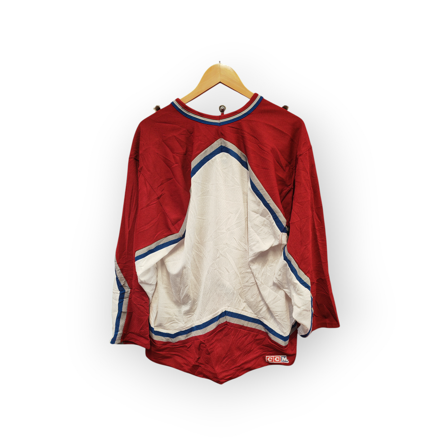 CCM Bud Light Official Beer Of The NHL Hockey Jersey, White/Burgundy, Size Large