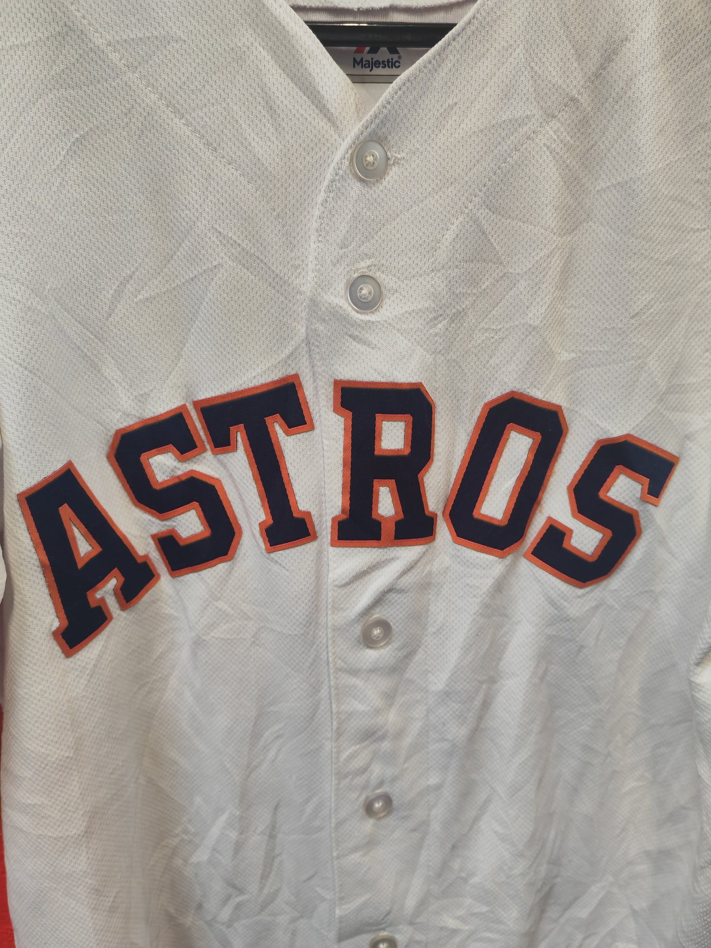 Majestic Houston Astros MLB Jersey, #9, White, Size Small