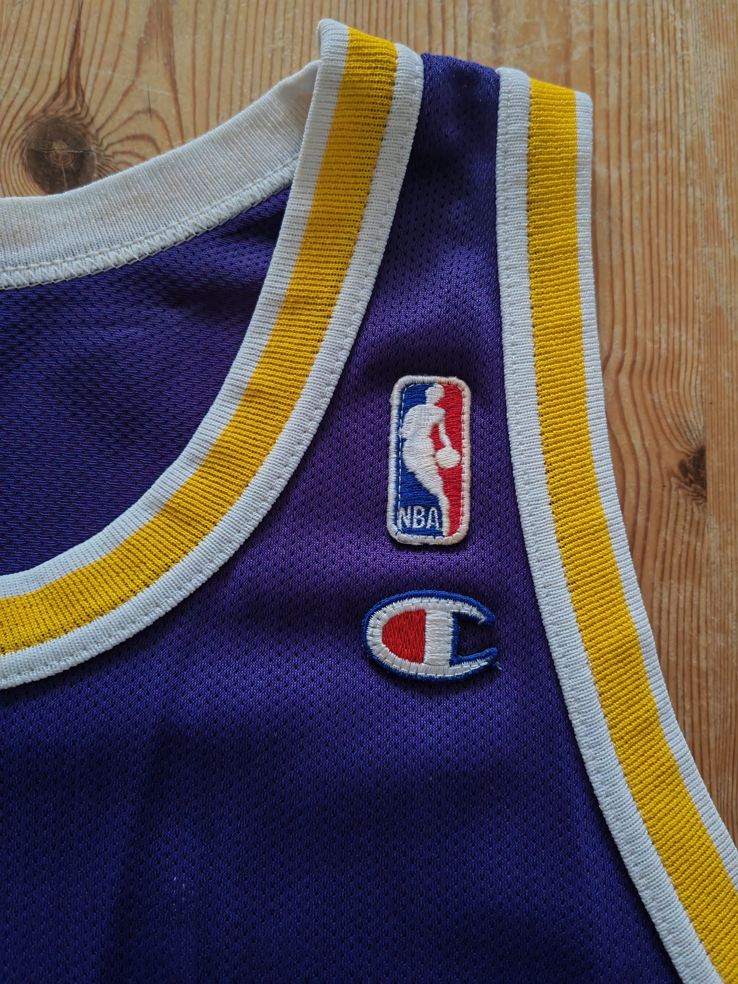 Vintage Champion Los Angeles Lakers NBA Jersey, #34 O'Neal, Purple, Size Medium