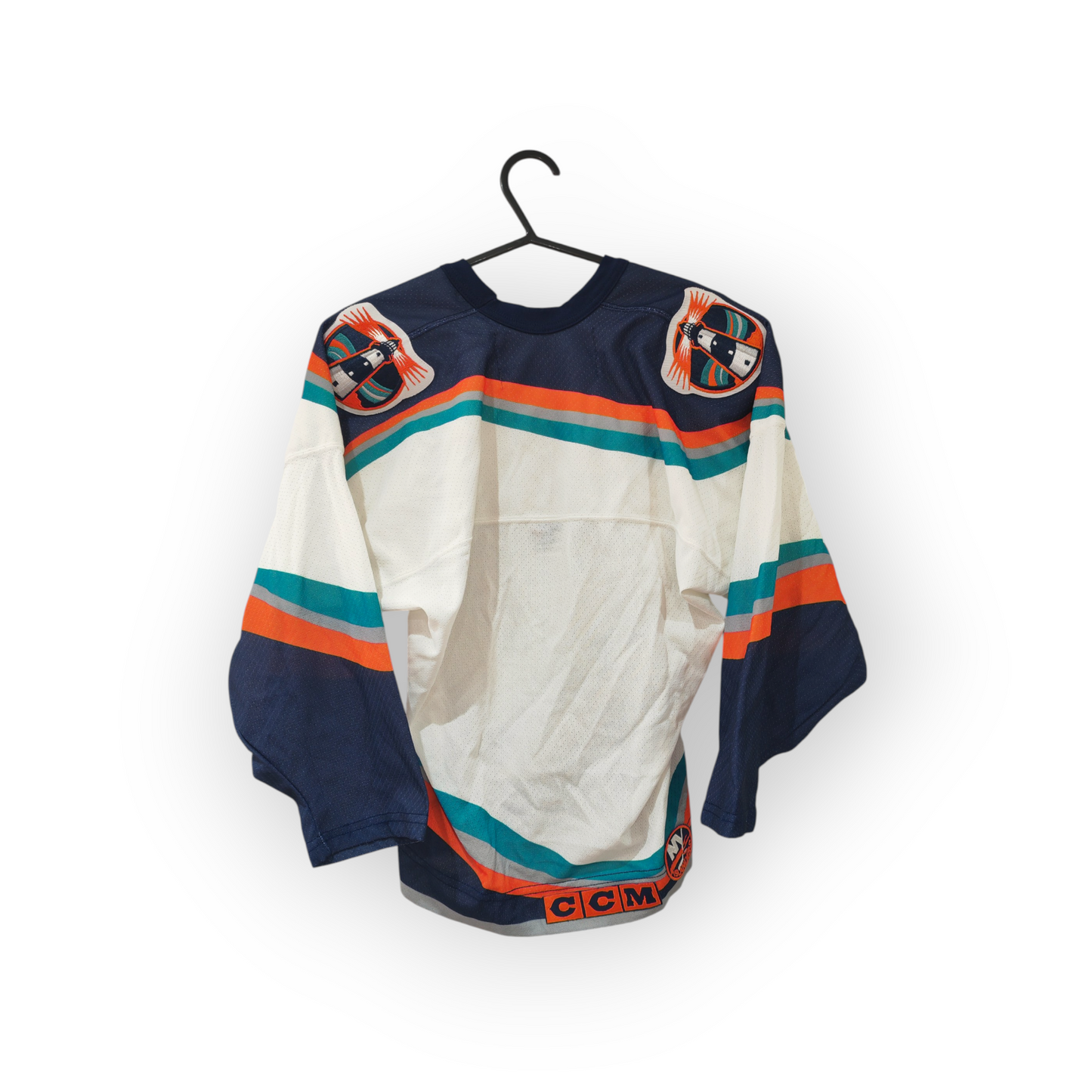 Youth CCM New York Islanders NHL Hockey Jersey, White, Size YS/M