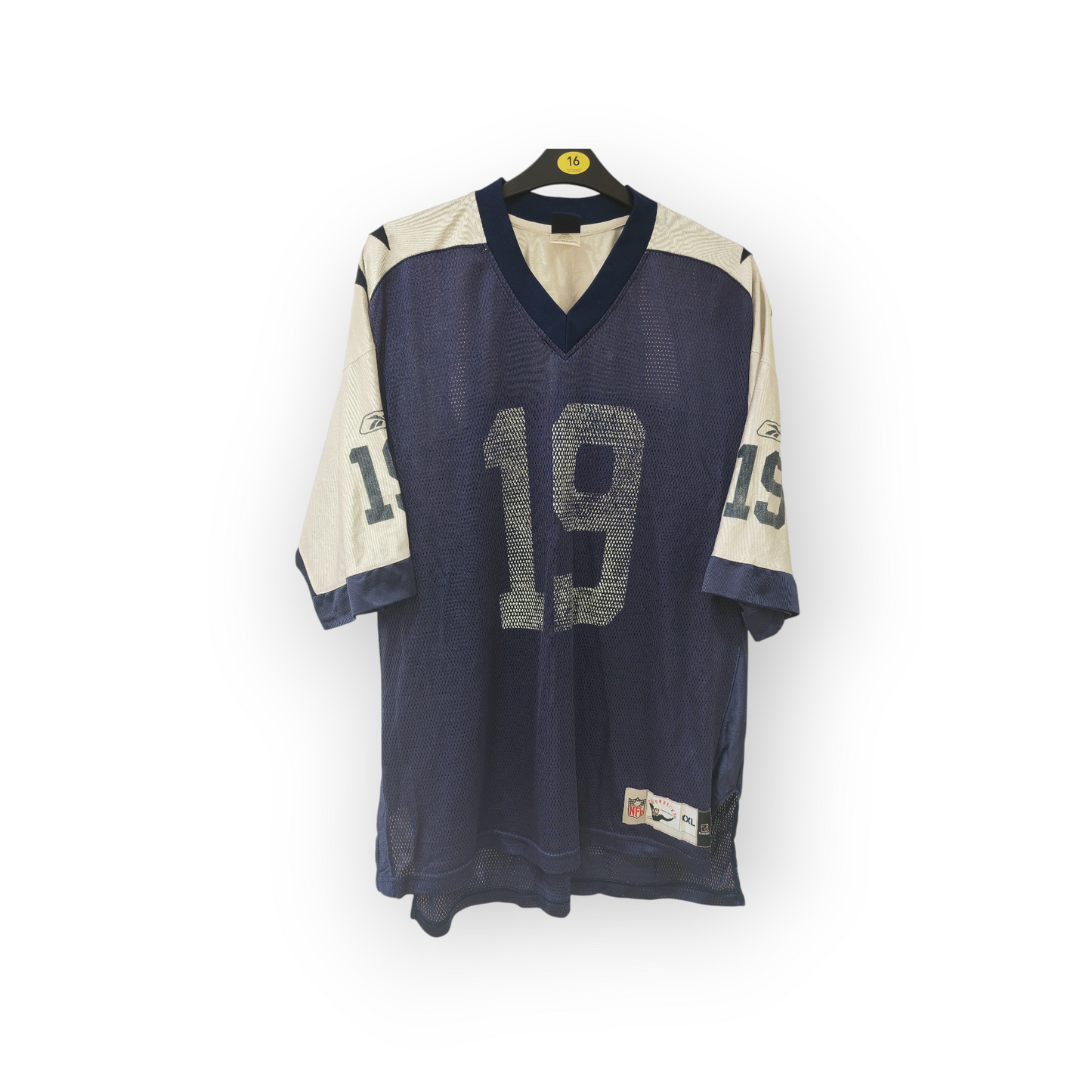 Reebok Throwback Dallas Cowboys NFL Jersey, #19 K. Johnson, Navy Blue, Size XXL