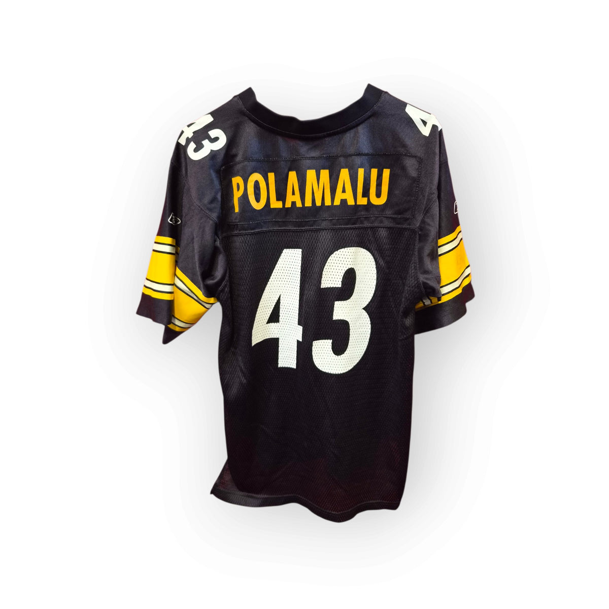 Youth Reebok Pittsburgh Steelers NFL Jersey, #43 Polamalu, Black, Size YL
