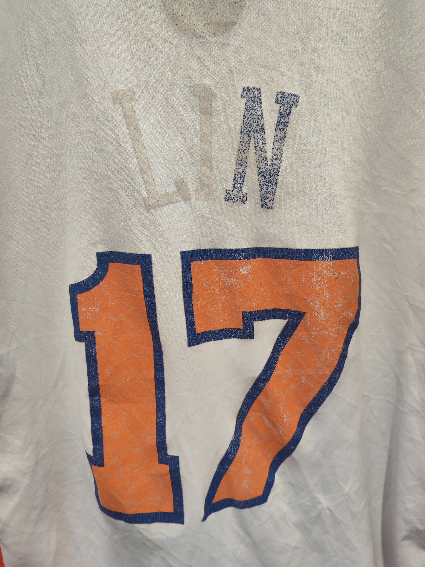 Adidas New York Knicks NBA Basketball Jersey, #17 Lin, White, Size Small