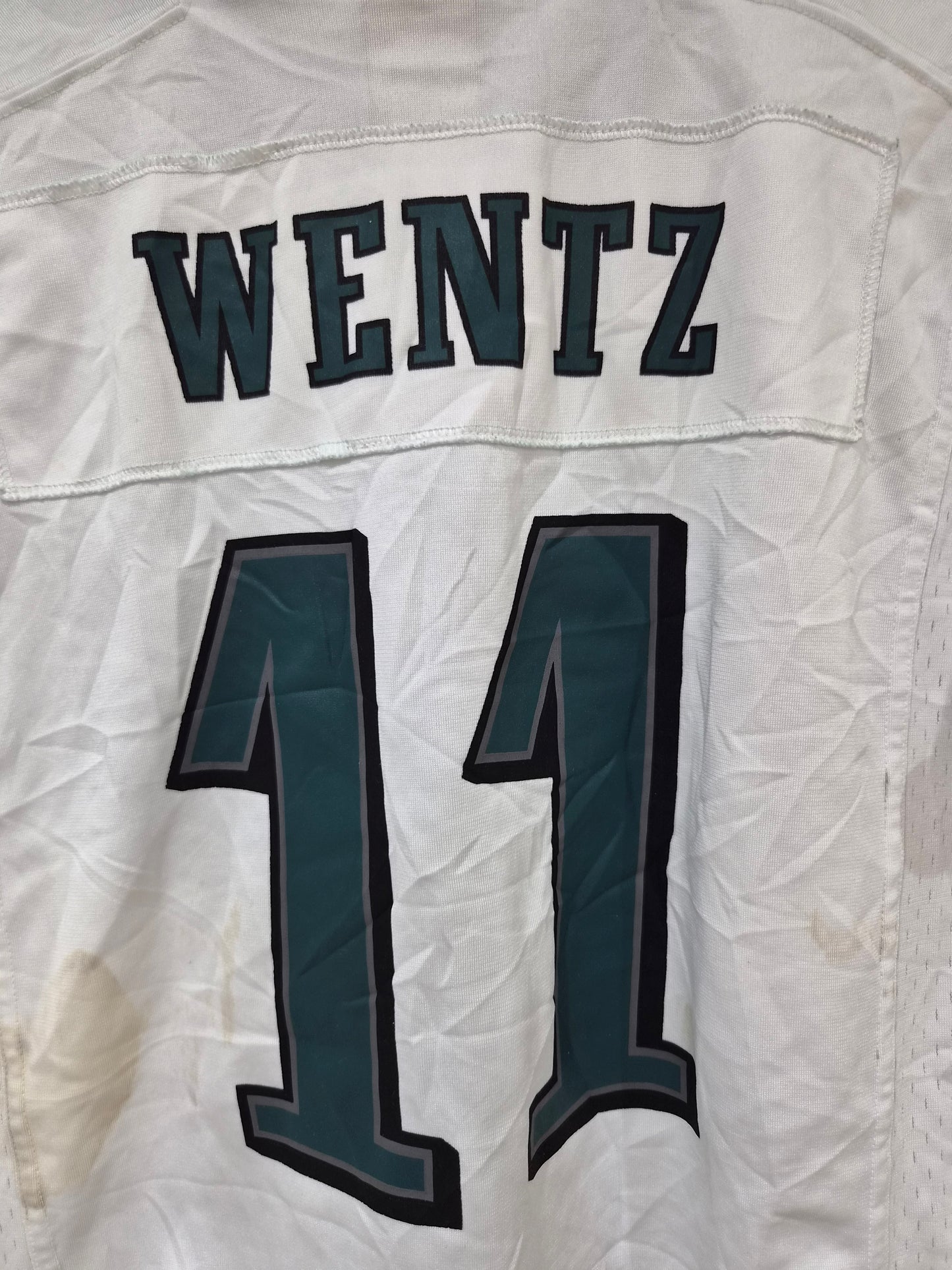 Youth Nike Philadelphia Eagles NFL Jersey, #11 Wentz, White, Size YL