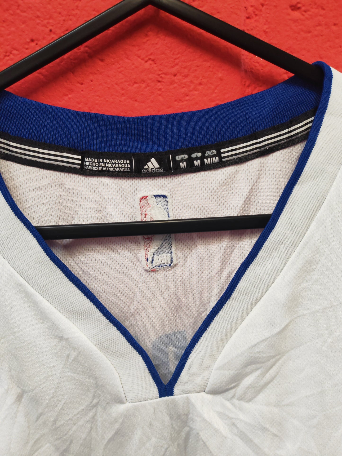 Adidas Detroit Pistons NBA Basketball Jersey, #34 Harris, White, Size Medium
