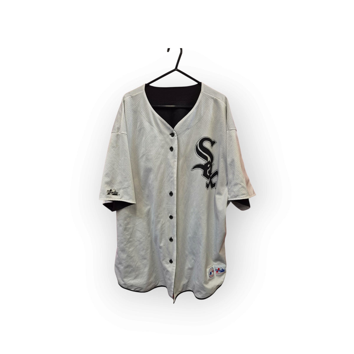 Majestic Chicago White Sox Reversible MLB Baseball Jersey, Black/White, XL/XXL