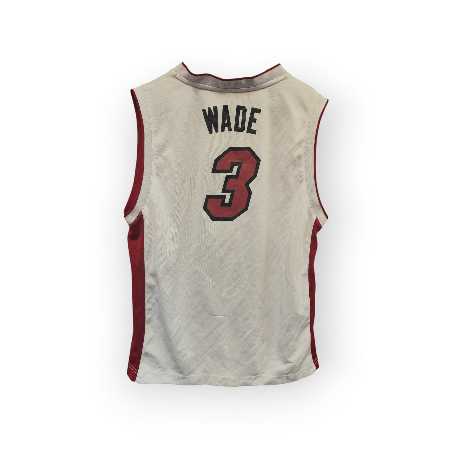 Youth Adidas Miami Heat NBA Jersey, #3 Wade, White, Size YL