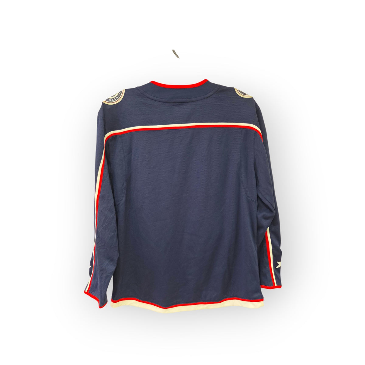 Fanatics Columbus Blue Jackets NHL Hockey Jersey, Navy, Size Small