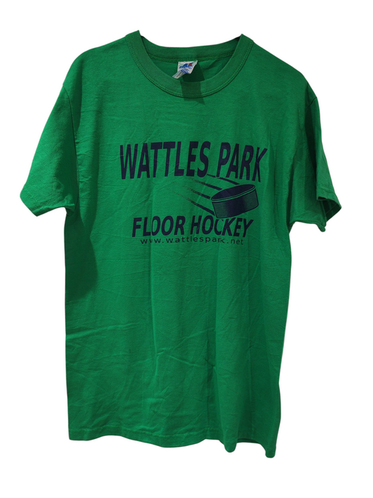 Russell Athletic Wattles Park Floor Hockey T Shirt, Green, Size Small