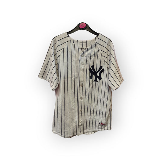 Youth Majestic New York Yankees MLB Jersey, #13, White, Size YL