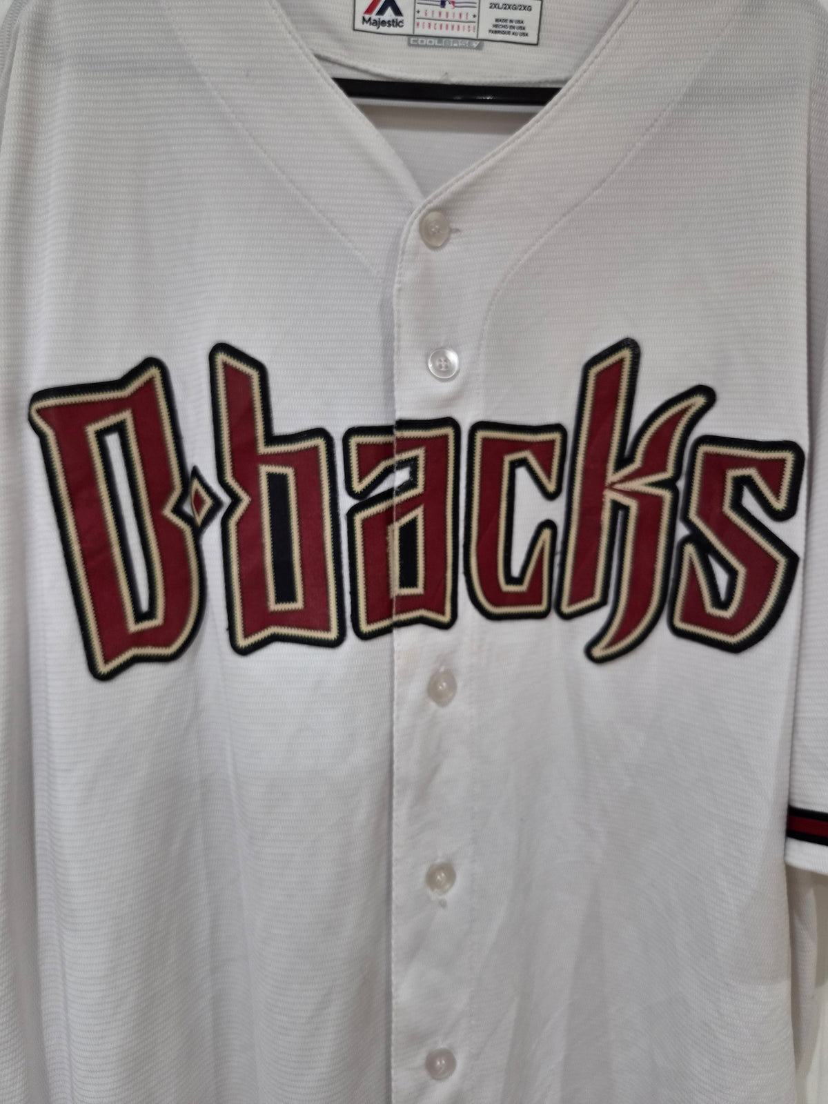 Majestic Arizona Diamondbacks MLB Jersey, White, Size XXL