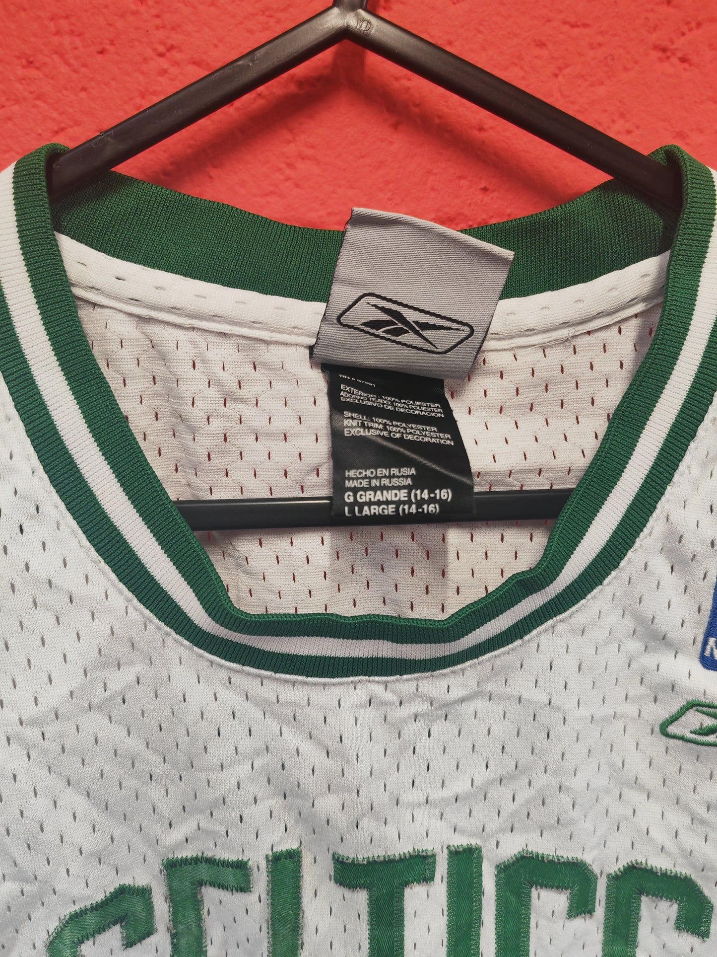 Youth Reebok Boston Celtics NBA Jersey, #12 Davis, White, Size YL +2 Length