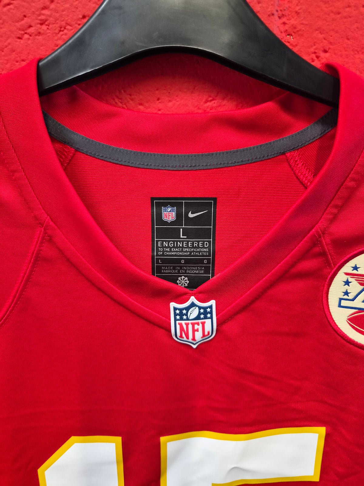 Nike Kansas City Chiefs NFL Jersey, #15 Mahomes, Red, Size Large
