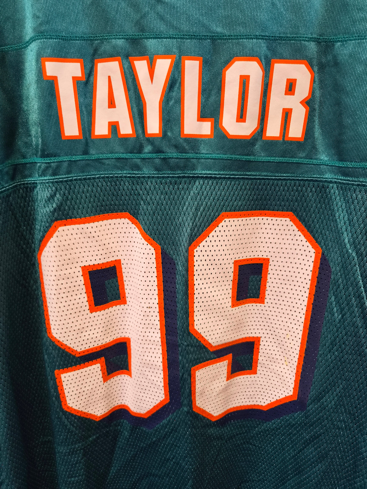 Reebok Miami Dolphins NFL Jersey, #99 Taylor, Aqua, Size XXL