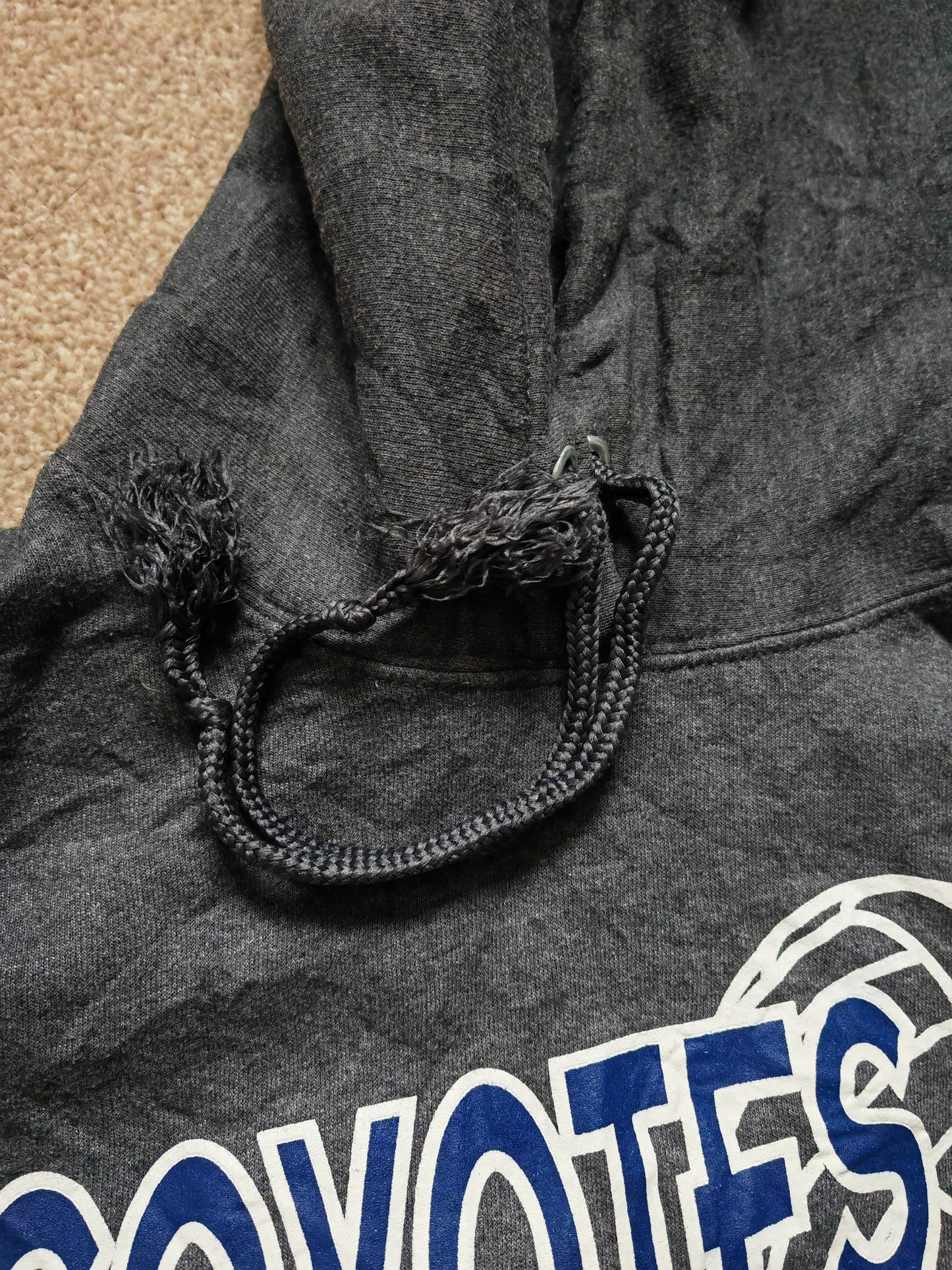 Port & Company Coyotes Volleyball Pullover Hoodie, Grey, Size Medium