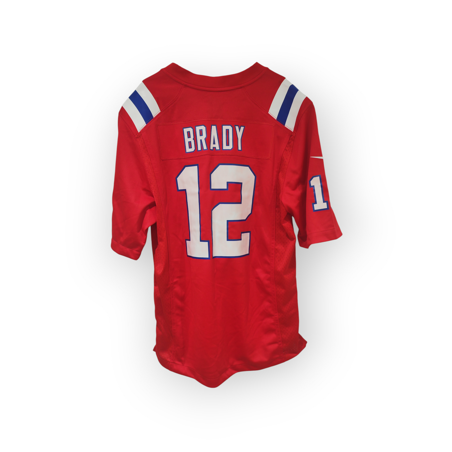 Nike New England Patriots NFL Jersey, #12 Brady, Red, Size Medium