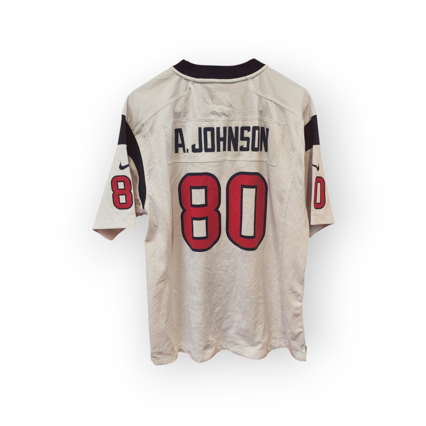 Youth Nike Houston Texans NFL Jersey, #80 A. Johnson. White, Size YL