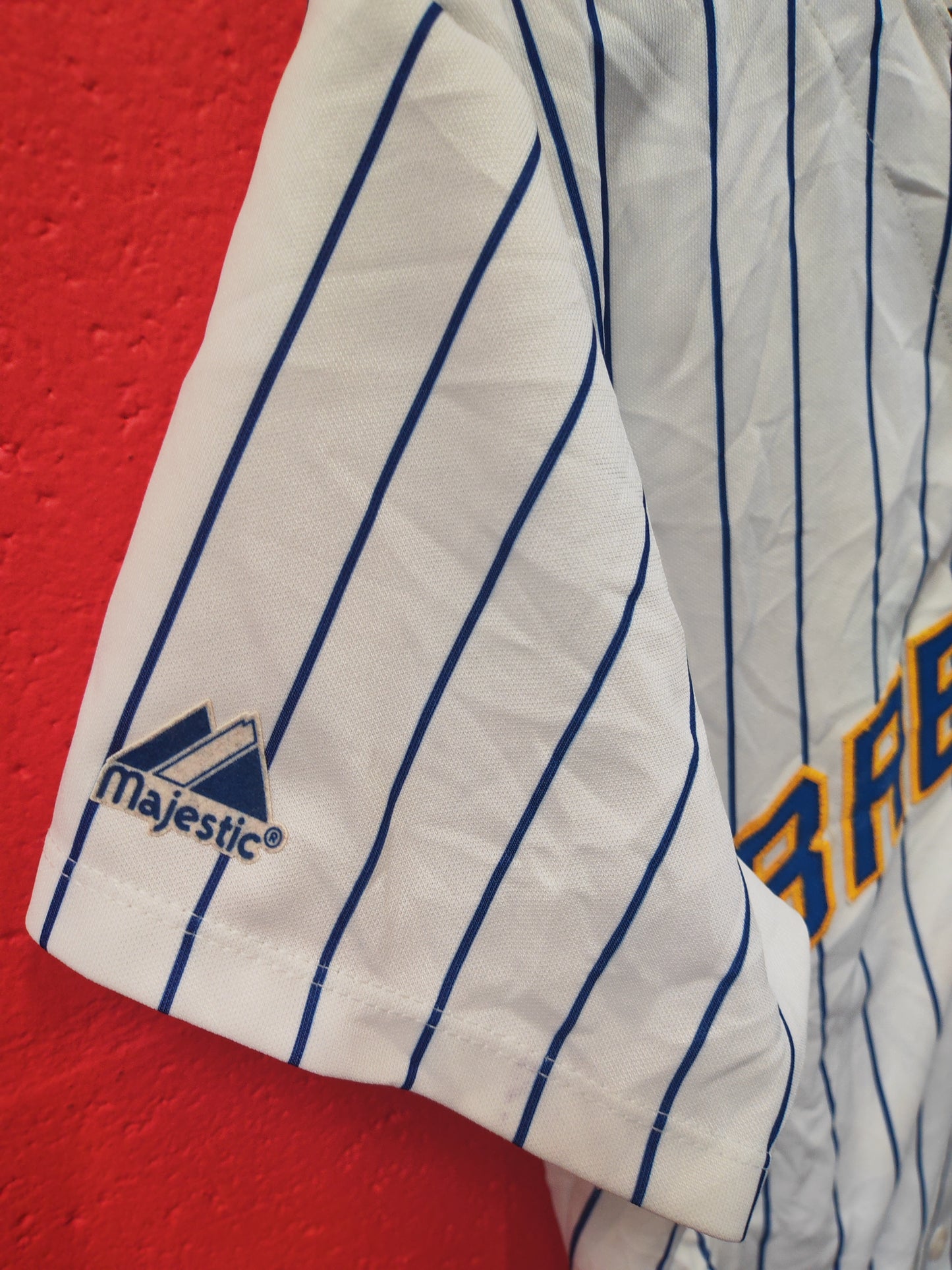 Women's Majestic Milwaukee Brewers MLB Jersey, #8 Braun, White, Size L/XL