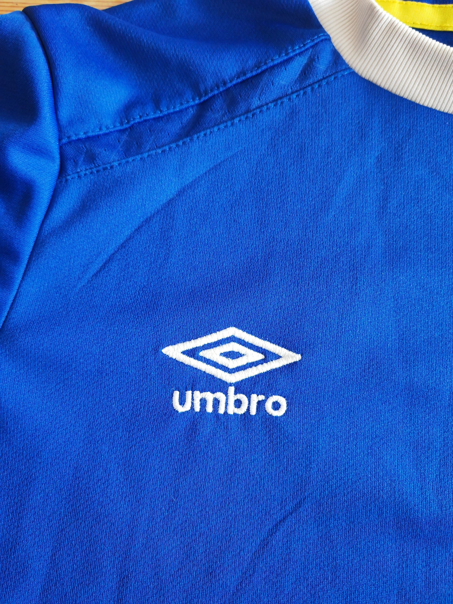 Youth Umbro Everton FC Short Sleeve Football Shirt, Blue, Size YM