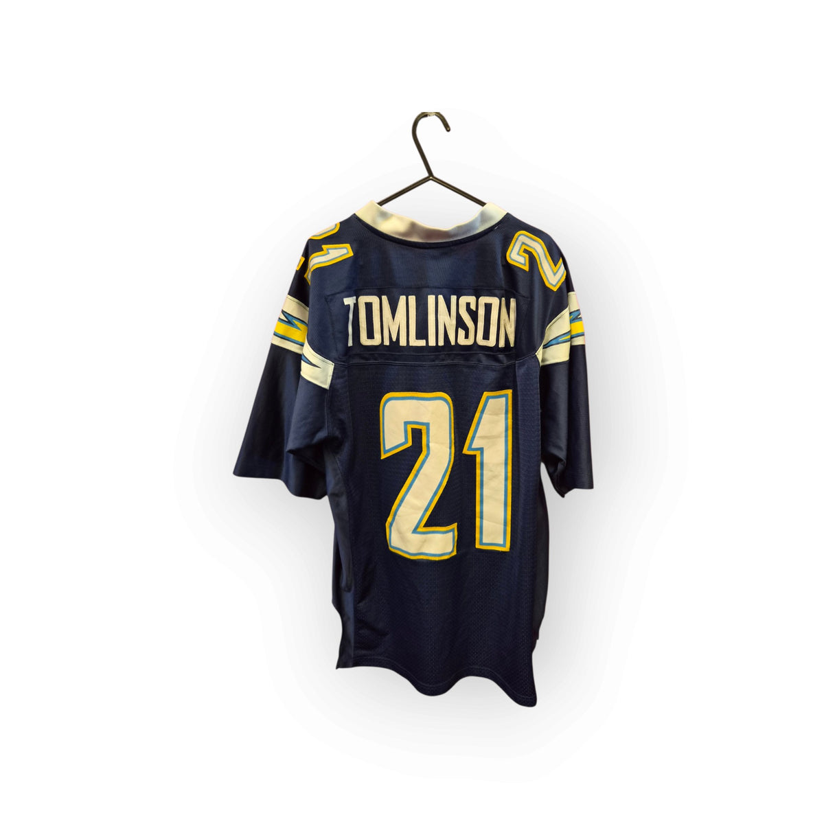 Reebok San Diego/LA Chargers NFL Jersey, #21 Tomlinson, Navy, Size Medium+2 Length